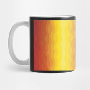 Yellow and orange waves Mug